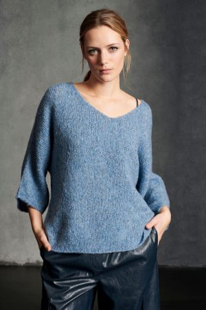 Luisa Cerano 1489165292250 sieviešu džemperis zilā krāsā