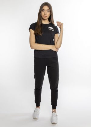 Karl Lagerfeld 210W1720999 sieviešu T-krekls, melns