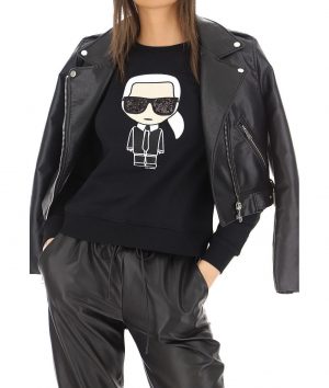 Karl Lagerfeld 210W1820999 sieviešu džemperis, melns