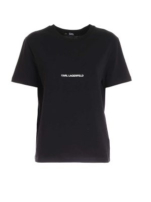 Karl Lagerfeld 211W1780999 sieviešu T-krekls melnā krāsā
