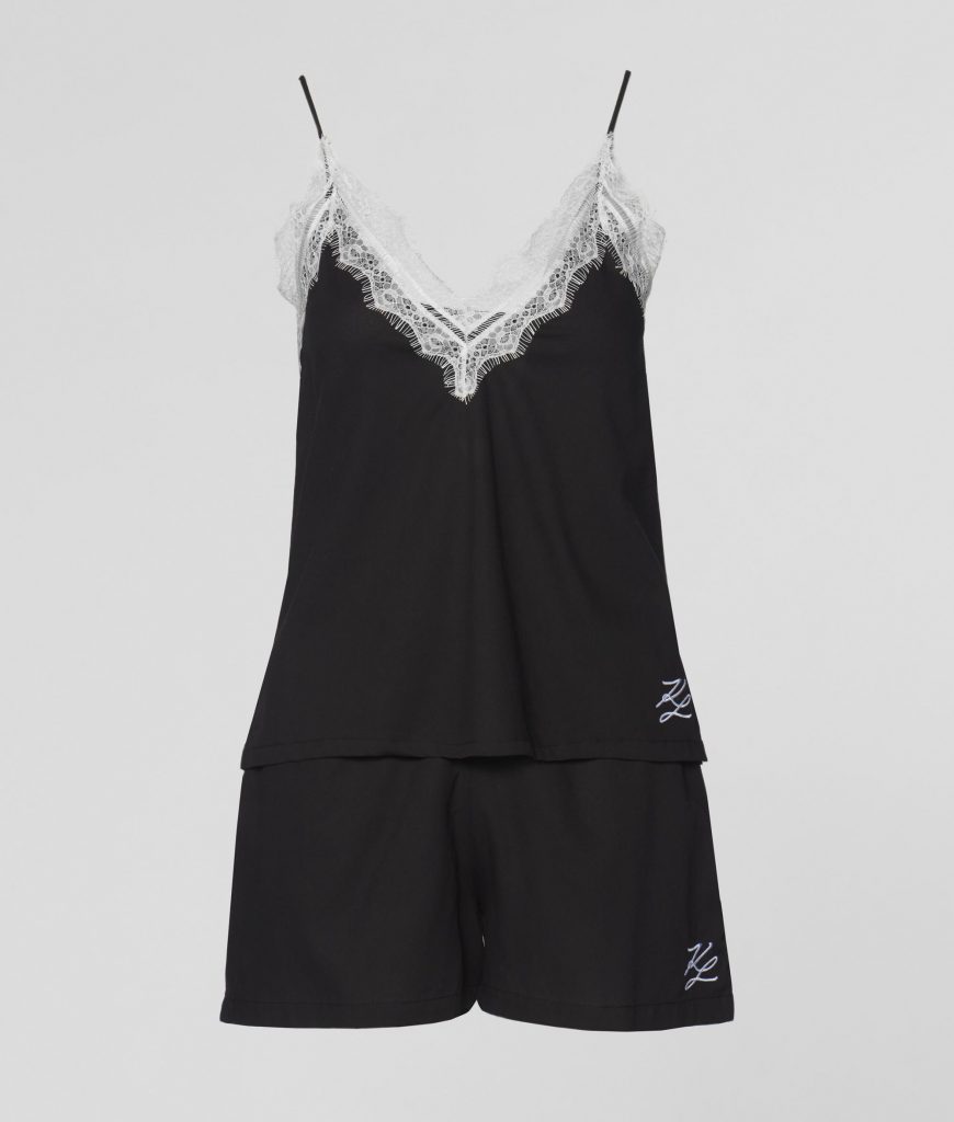 Karl Lagerfeld 211W2130999 sieviešu pidžama melnā krāsā