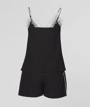 Karl Lagerfeld 211W2130999 sieviešu pidžama melnā krāsā
