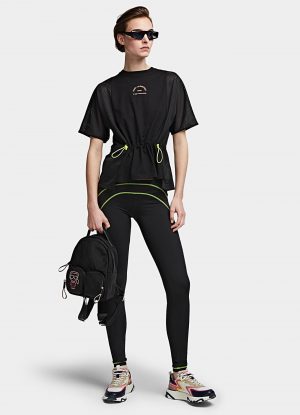 Karl Lagerfeld 215W1704999 sieviešu T-krekls, melns