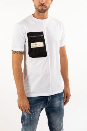 Takeshy Kurosawa 83102BIANCO vīriešu T-krekls, balts