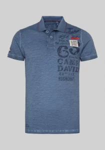 Ca,p David CG2107-3077-32blue vīriešu polo krekls, zils