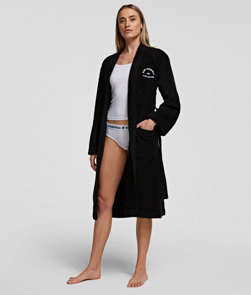 Karl Lagerfeld 215W2180999 sieviešu halāts, melns