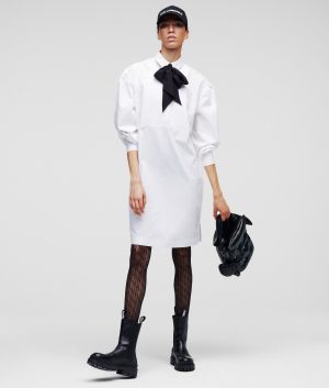 Karl Lagerfeld 216W1692100 sieviešu kleita, balta