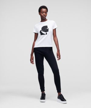 Karl Lagerfeld 216W1703100 sieviešu T-krekls, balts