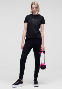 Karl Lagerfeld 216W1703999 sieviešu T-krekls, melns