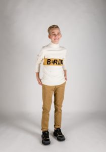 Berna BRNF0101MAMOSTARDA zēnu džemperis, balts