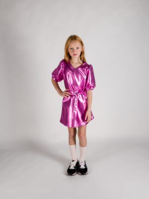 Marc Ellis JMEJDR6815METALLIC meiteņu kleita, rozā