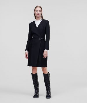 Karl Lagerfeld 220W1303999 sieviešu kleita, melna