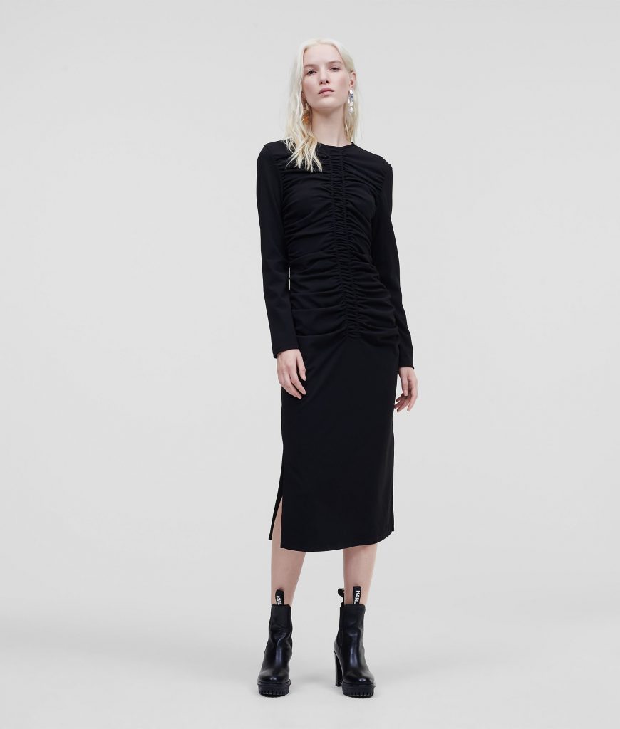 Karl Lagerfeld 220W1352999 sieviešu kleita, melna