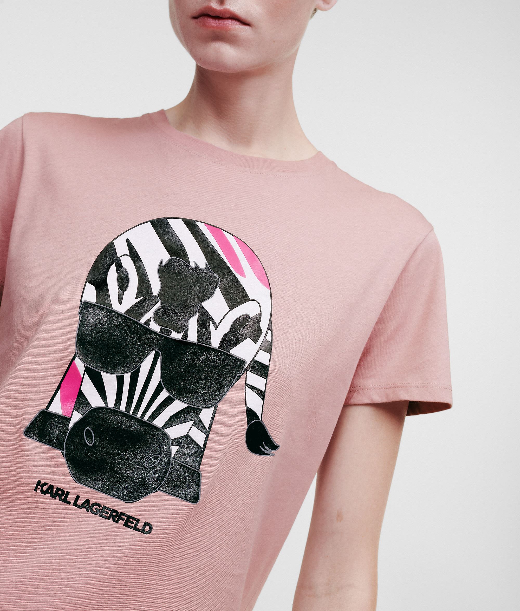 Karl Lagerfeld 220W1751574 sieviešu t-krekls, rozā