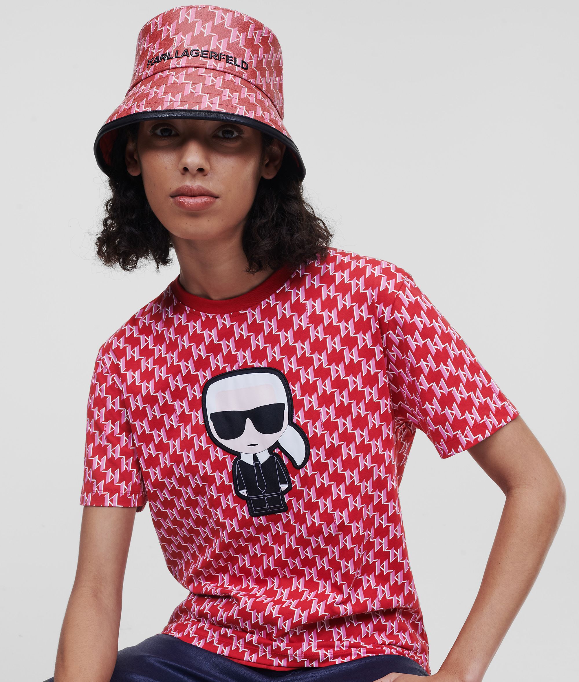 Karl Lagerfeld 220W1786500 sieviešu T-krekls, sarkans