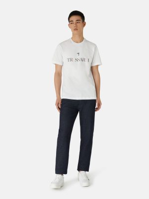 Trussardi 52T006121T005381W001 vīriešu T-krekls, balts