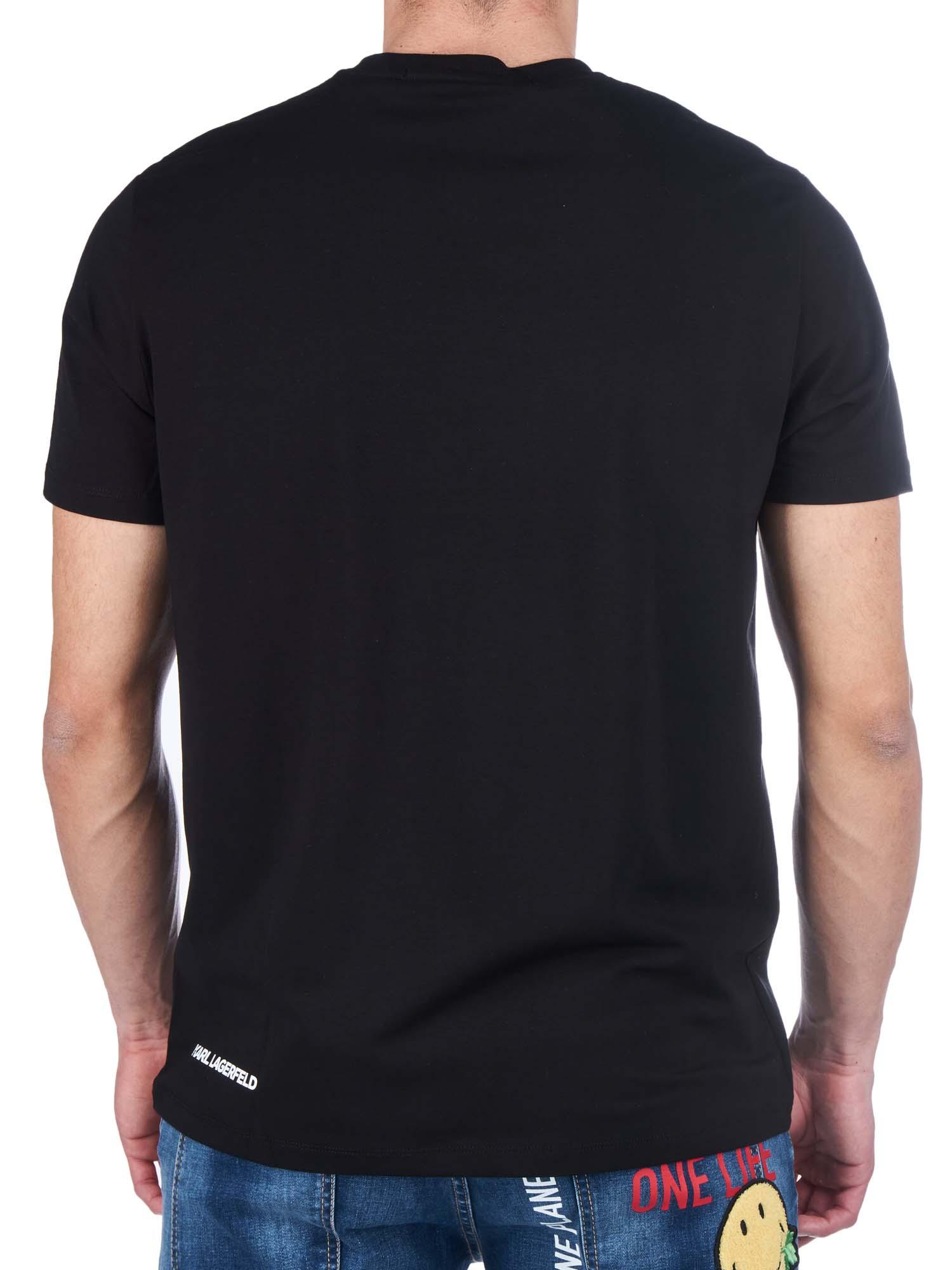 Karl Lagerfeld 755057521221990 vīriešu T-krekls, melns