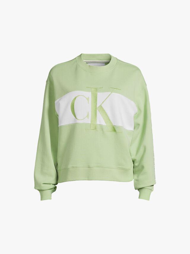 Calvin Klein Jeans J20J218169L99 sieviešu džemperis, zaļš