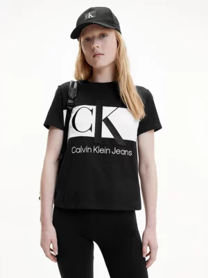Calvin Klein Jeans J20J218258BEH sieviešu T-krekls, melns