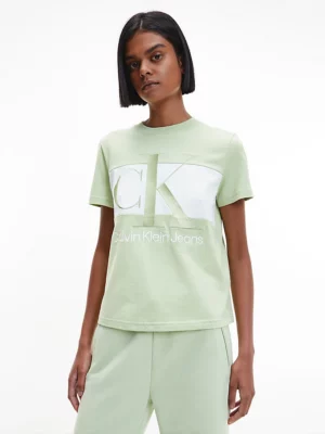Calvin Klein Jeans J20J218258L99 sieviešu T-krekls, zaļš