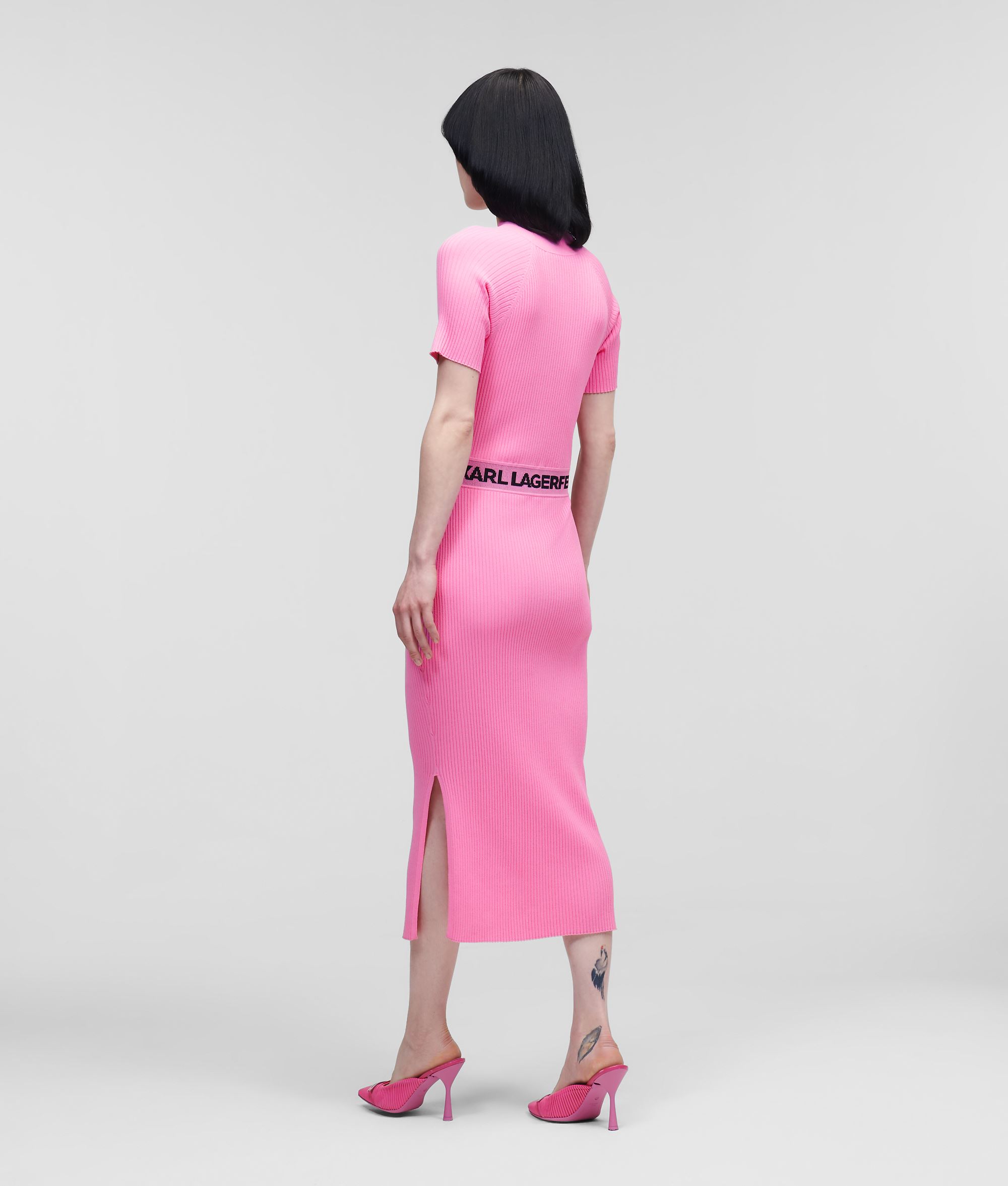 Karl Lagerfeld 225W1350541 sieviešu kleita, rozā