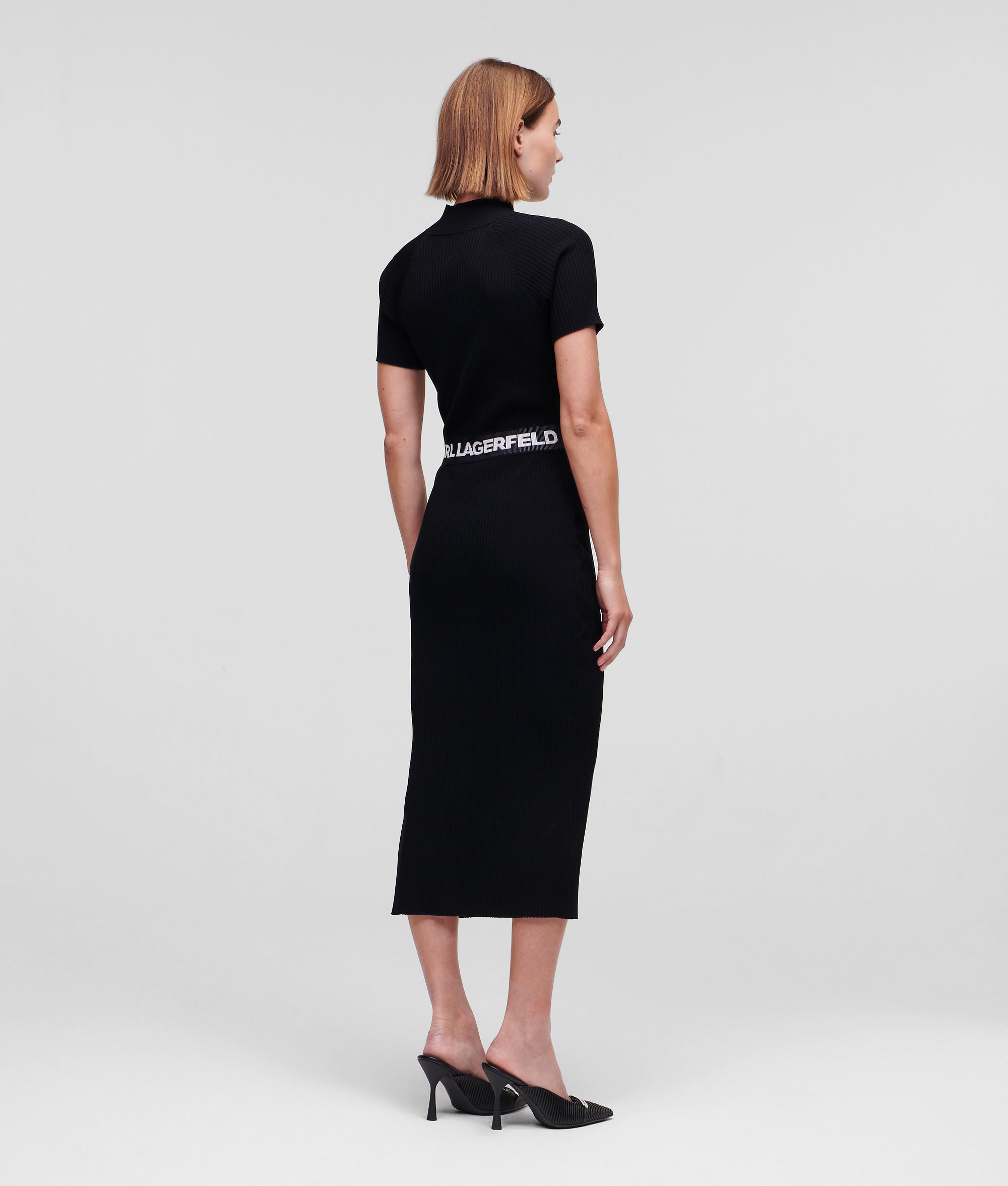 Karl Lagerfeld 225W1350999 sieviešu kleita, melna