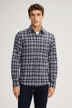 Rūtains flaneļa krekls ar logo akcentiem