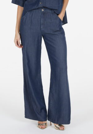 Platas liocela auduma bikses ar elastīgu jostu