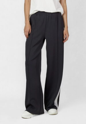 Zili melnas sportiskā stila bikses ar svītras akcentu