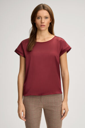 Satīna tops ar īsām piedurknēm