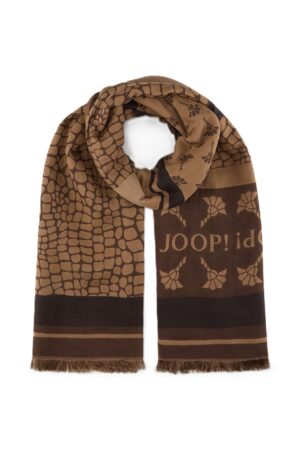 Lielizmēra šalle ar kombinētu rakstu