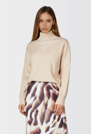 Adīts džemperis ar dekoratīvām vīlēm