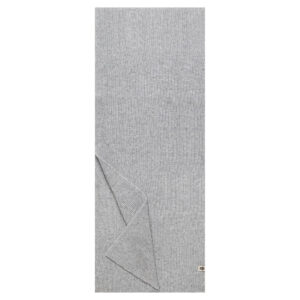 Rievota merino vilnas šalle pelēkā krāsā