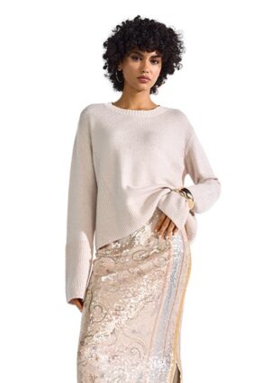 Vilnas un kašmira džemperis ar pogām aprocēs