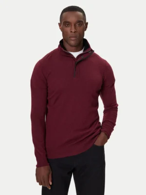 Bordo krāsas džemperis ar dubultu aizdari