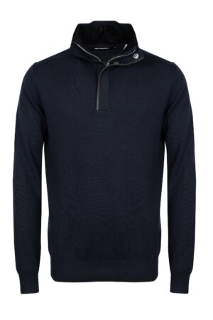 Tumši zils džemperis ar dubultu aizdari