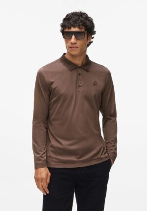 Kokvilnas polo krekls ar garām piedurknēm