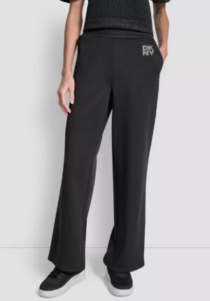 Sportiskā stila bikses ar mirdzošu logo akcentu