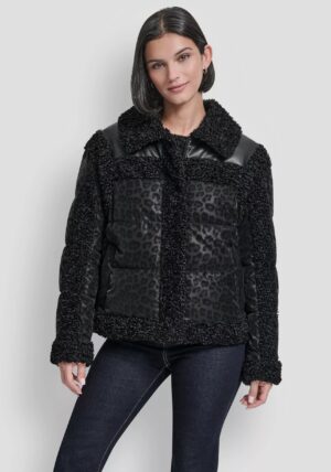 Virsjaka ar mākslīgās kažokādas detaļām