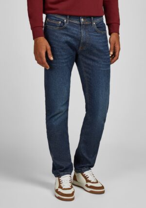 Elastīgi džinsi ar kontrastējošām nošuvēm