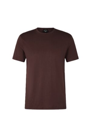 Merserizētas kokvilnas T-krekls brūnā krāsā