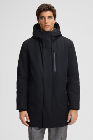 Ziemas virsjaka ar kapuci un slēptu aizdari