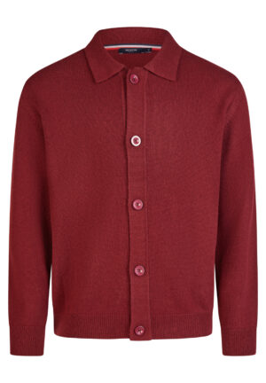 Adīta vīriešu jaka tumši sarkanā krāsā