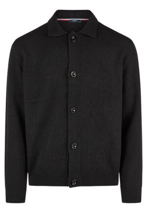 Adīta vīriešu jaka melnā krāsā