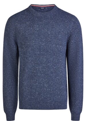 Pelēkzils džemperis ar smalki raibu struktūru