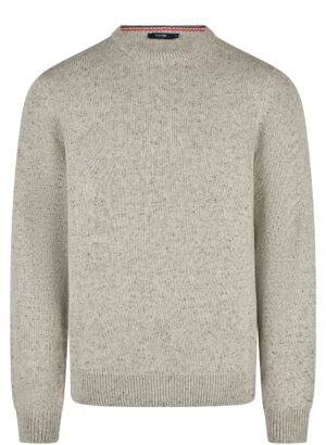 Gaiši pelēks džemperis ar smalki raibu struktūru