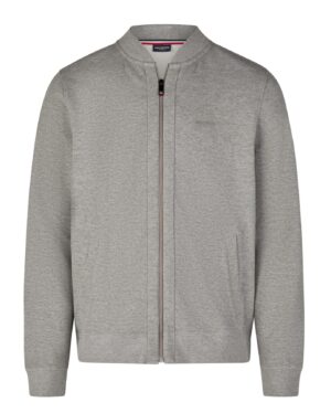 Gaiši pelēka jaka ar smalki rievotu tekstūru