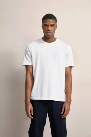 Balts kokvilnas T-krekls vīriešiem