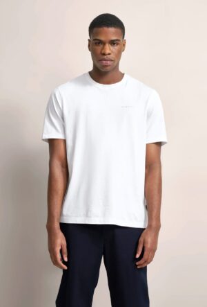 Balts kokvilnas T-krekls vīriešiem