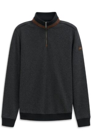 Tumši pelēks džemperis ar apdares akcentiem